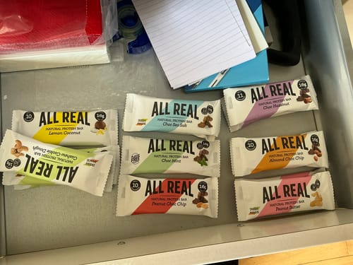 Customer photo review of Almond Choc Chip Protein Bar 50g x 12 bars