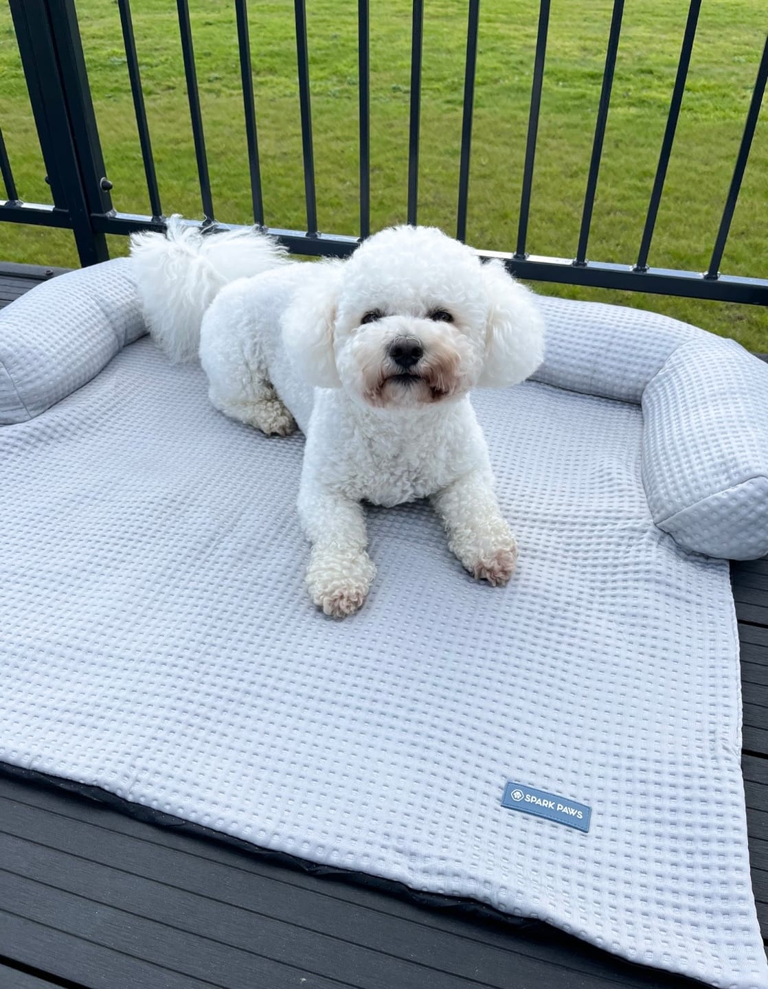 Customer photo review of Frostcore™ Cooling Bed - Waffle Grey (2)