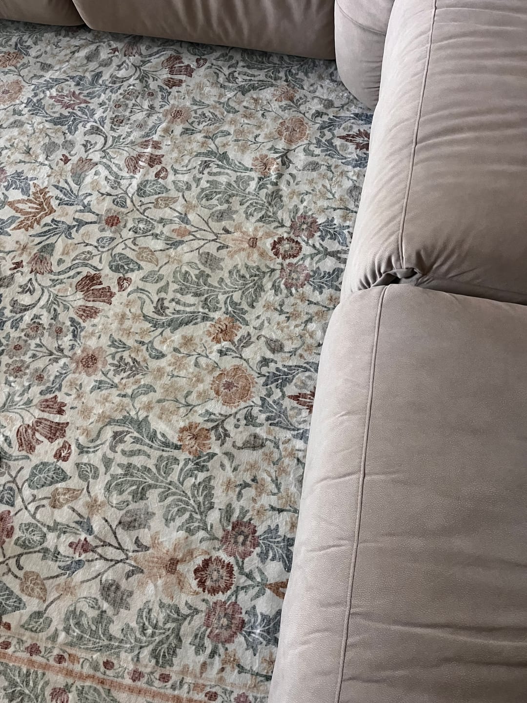 Customer photo review of Florin Washable Area Rug - Beige
