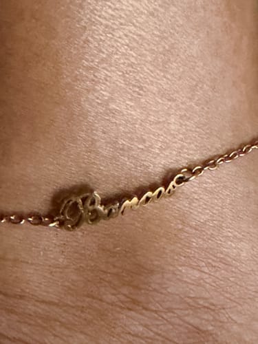 Customer photo review of Personalized Name Anklet/ Bracelet