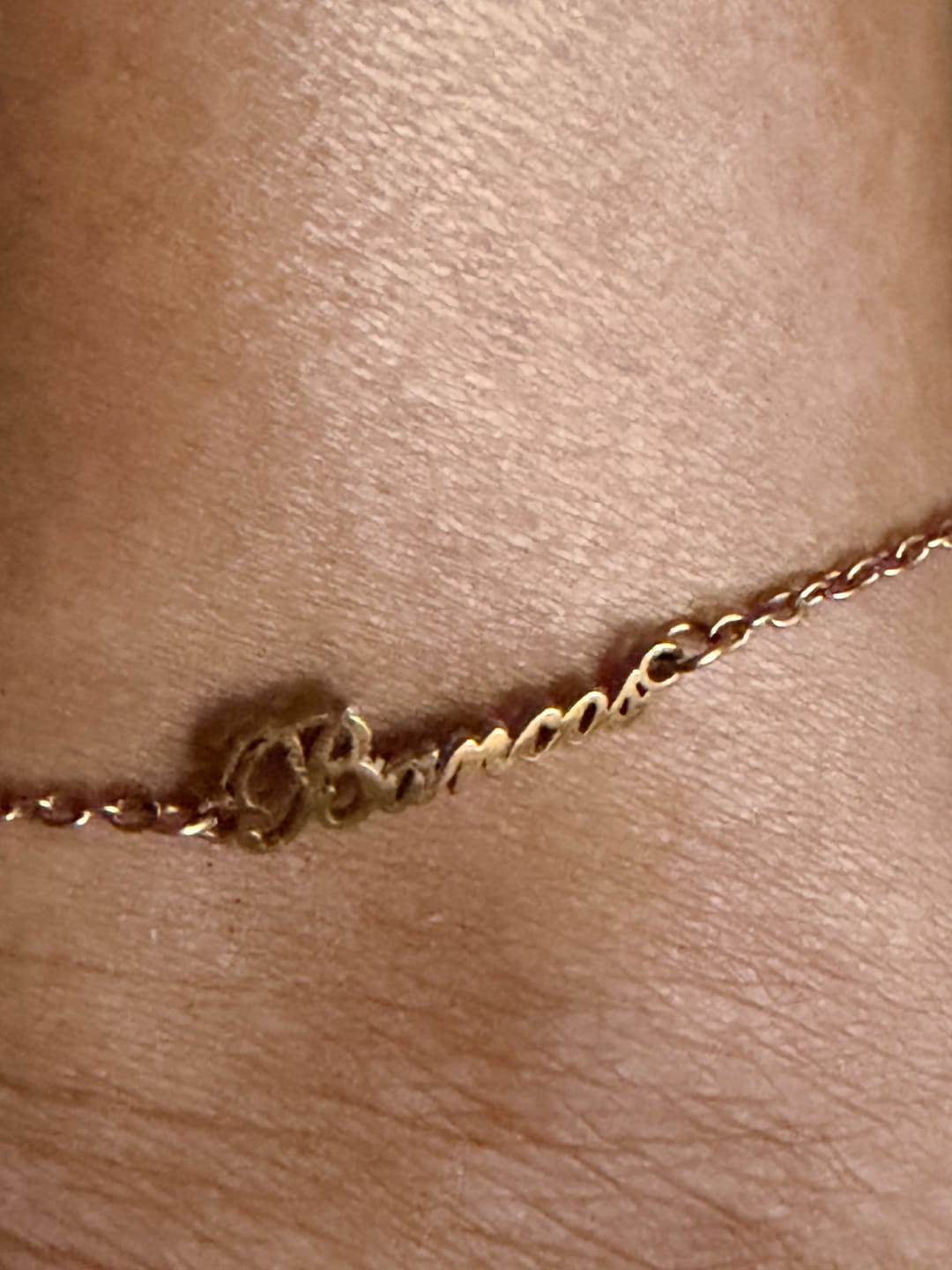 Customer photo review of Personalized Name Anklet/ Bracelet