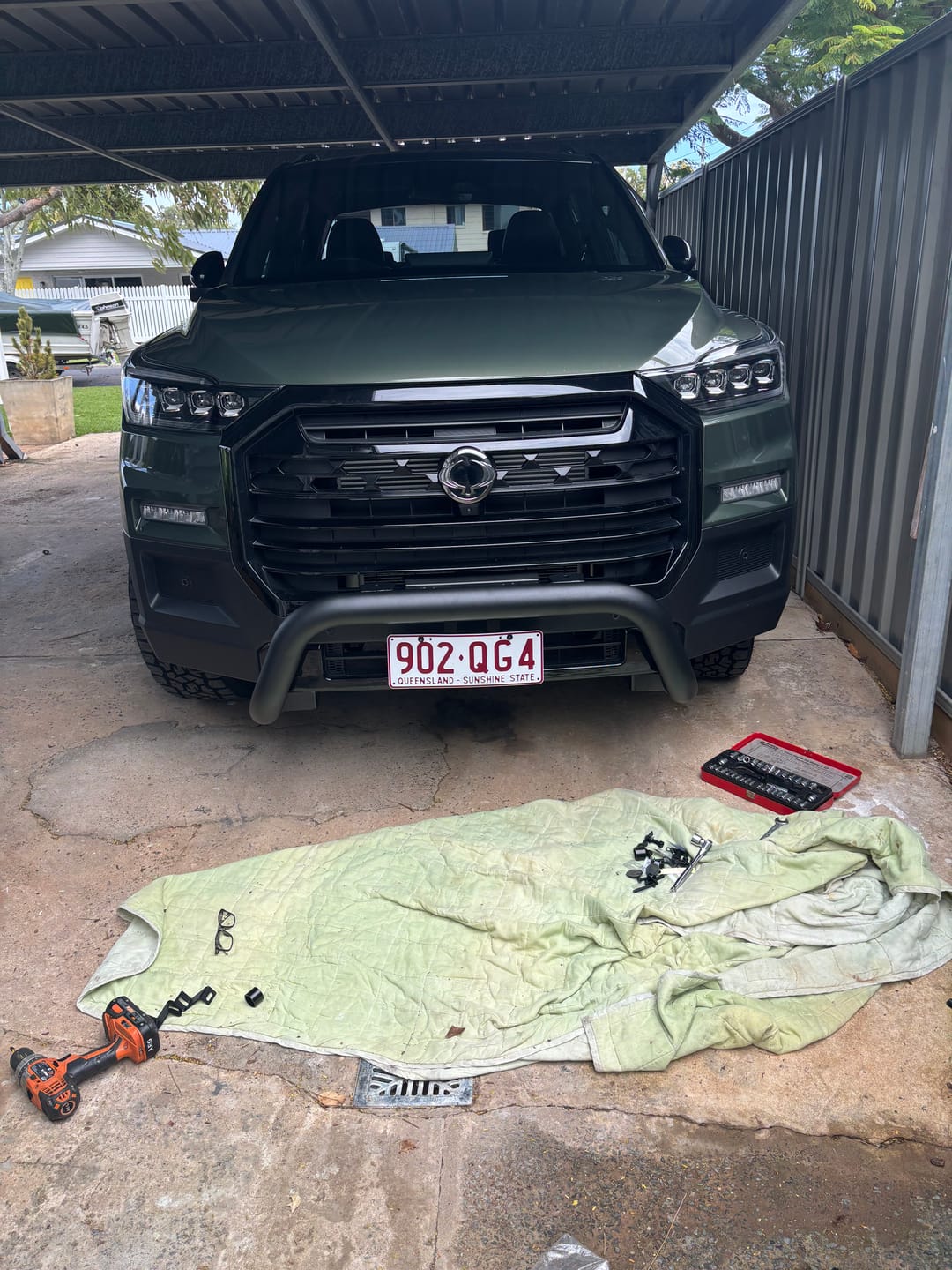 Customer photo review of Sensor Compatible Nudge Bar For SsangYong Musso 2018-2026 - UniUte