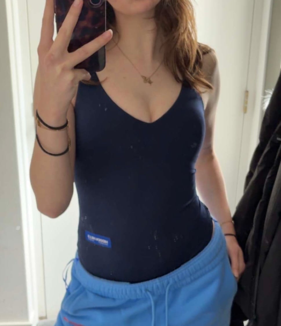 Customer photo review of LABEL BODYSUIT NAVY