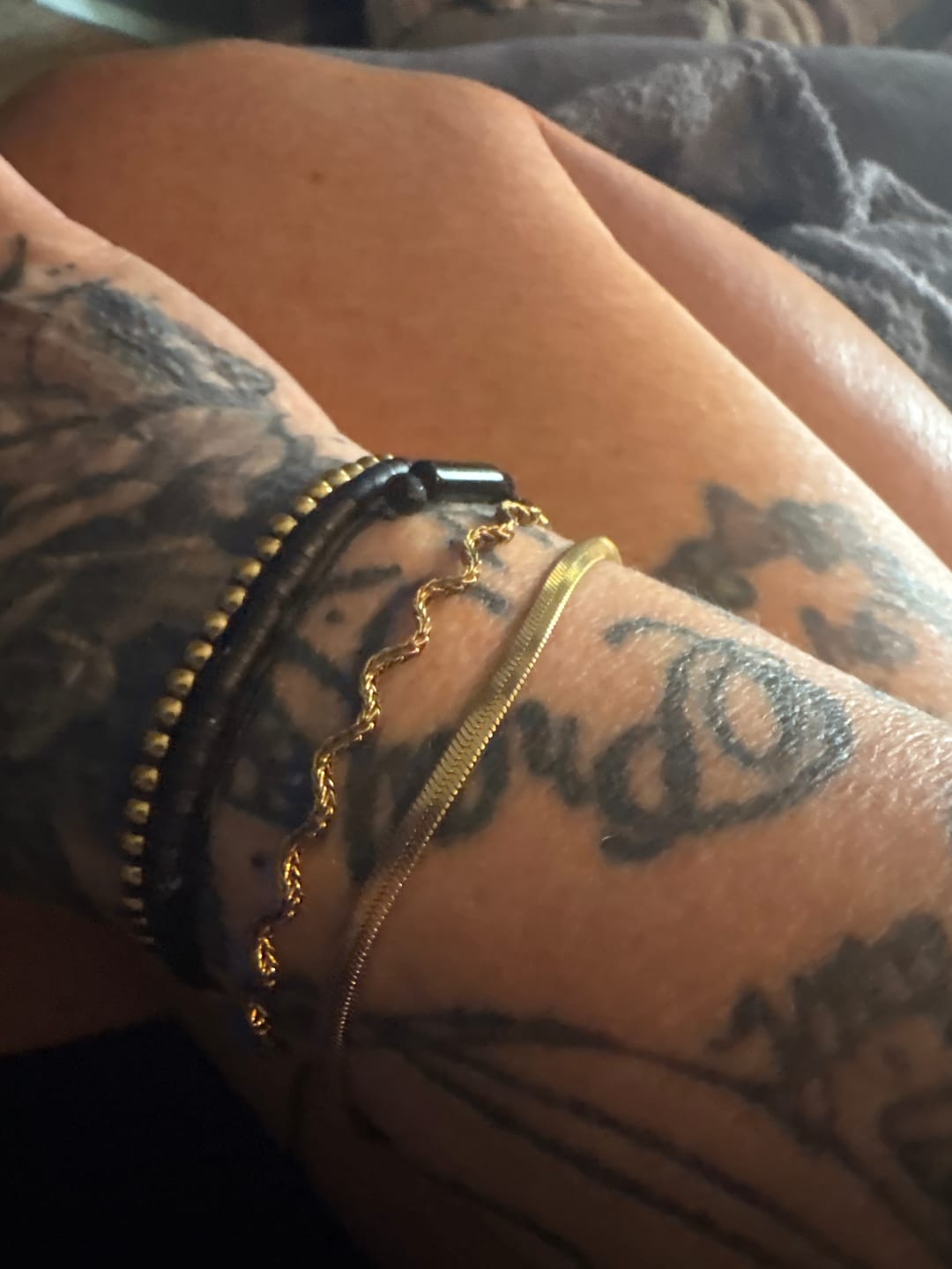 Customer photo review of Angelica® Stainless Steel Herringbone Bracelet (Bundle)