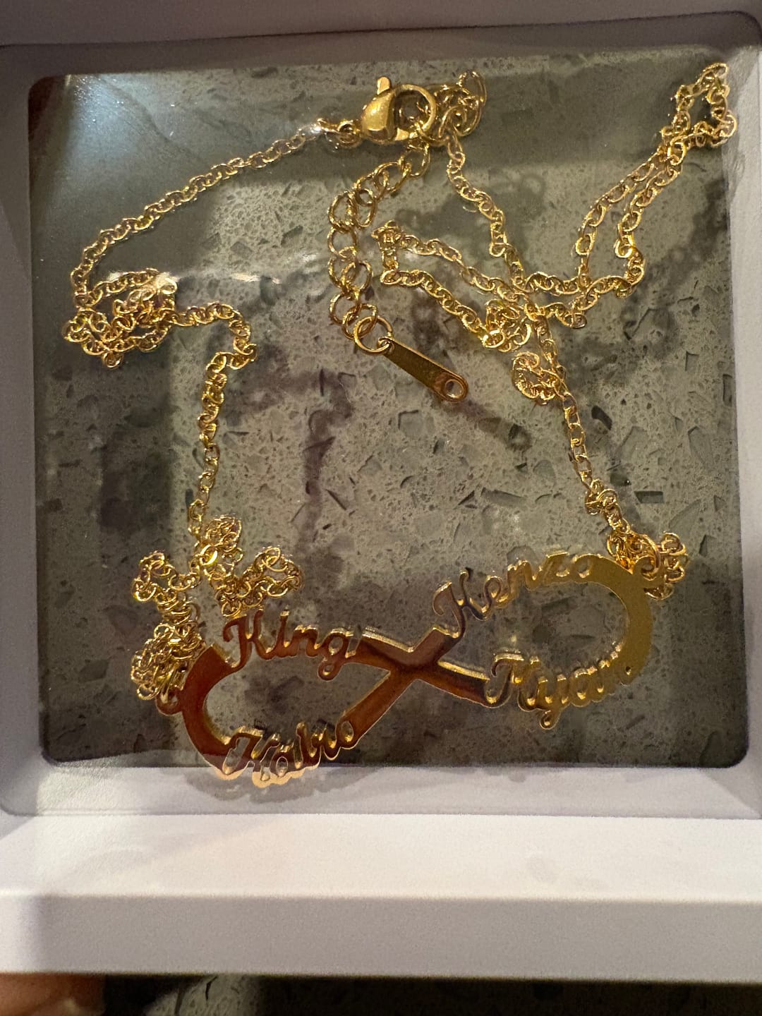 Customer photo review of Infinity Pendant Name Necklace
