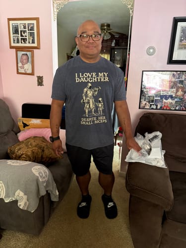 Customer photo review of I Love My Daughter T-Shirt
