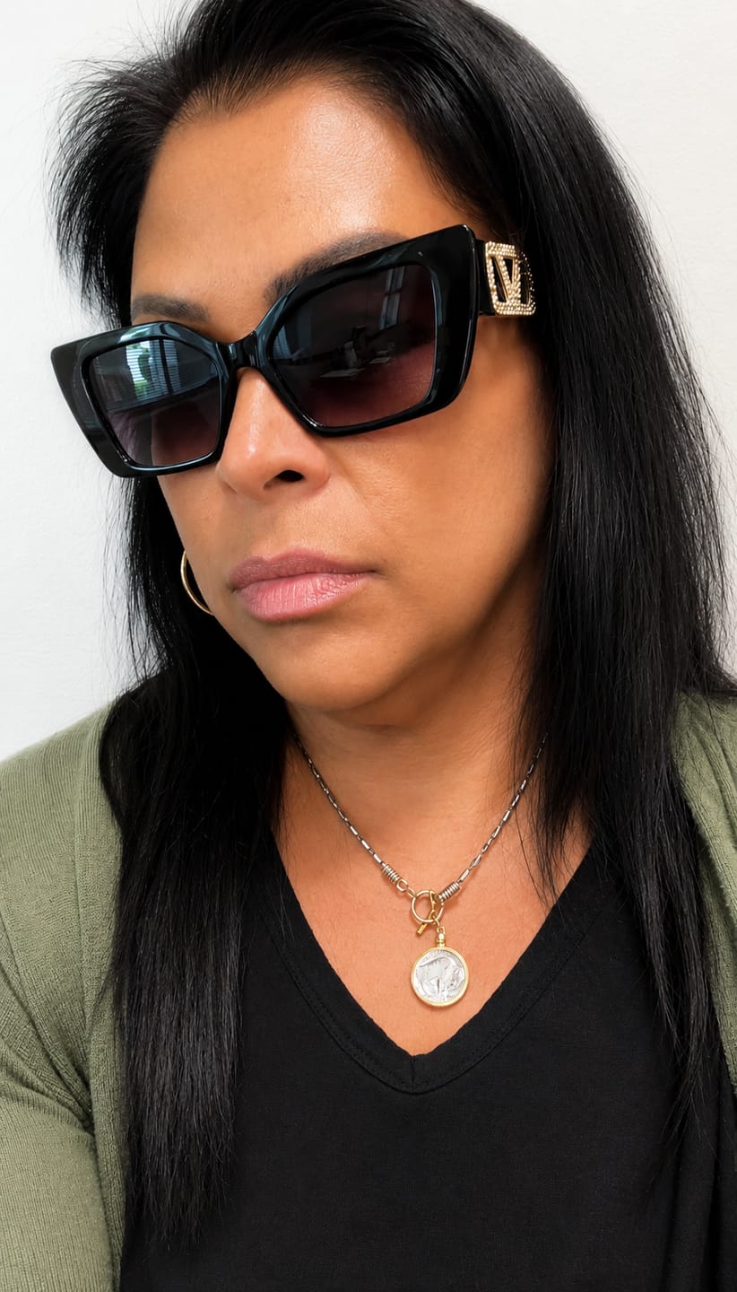 Customer photo review of Buffalo nickel necklace