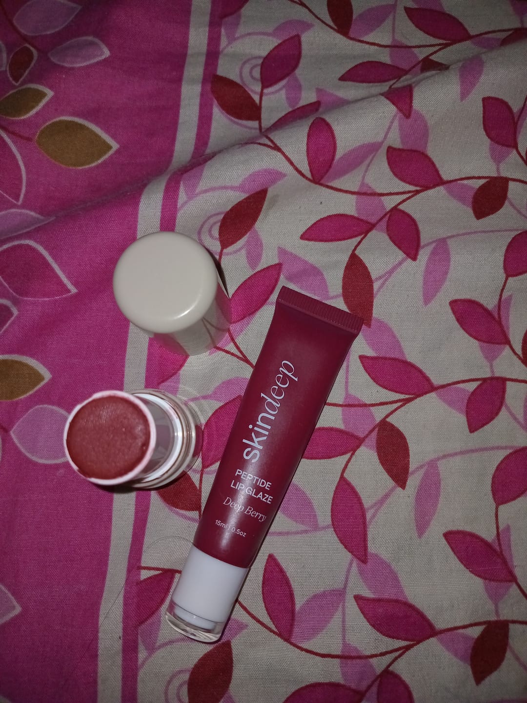 Customer photo review of Lip Glaze+Velvet Flush Duo