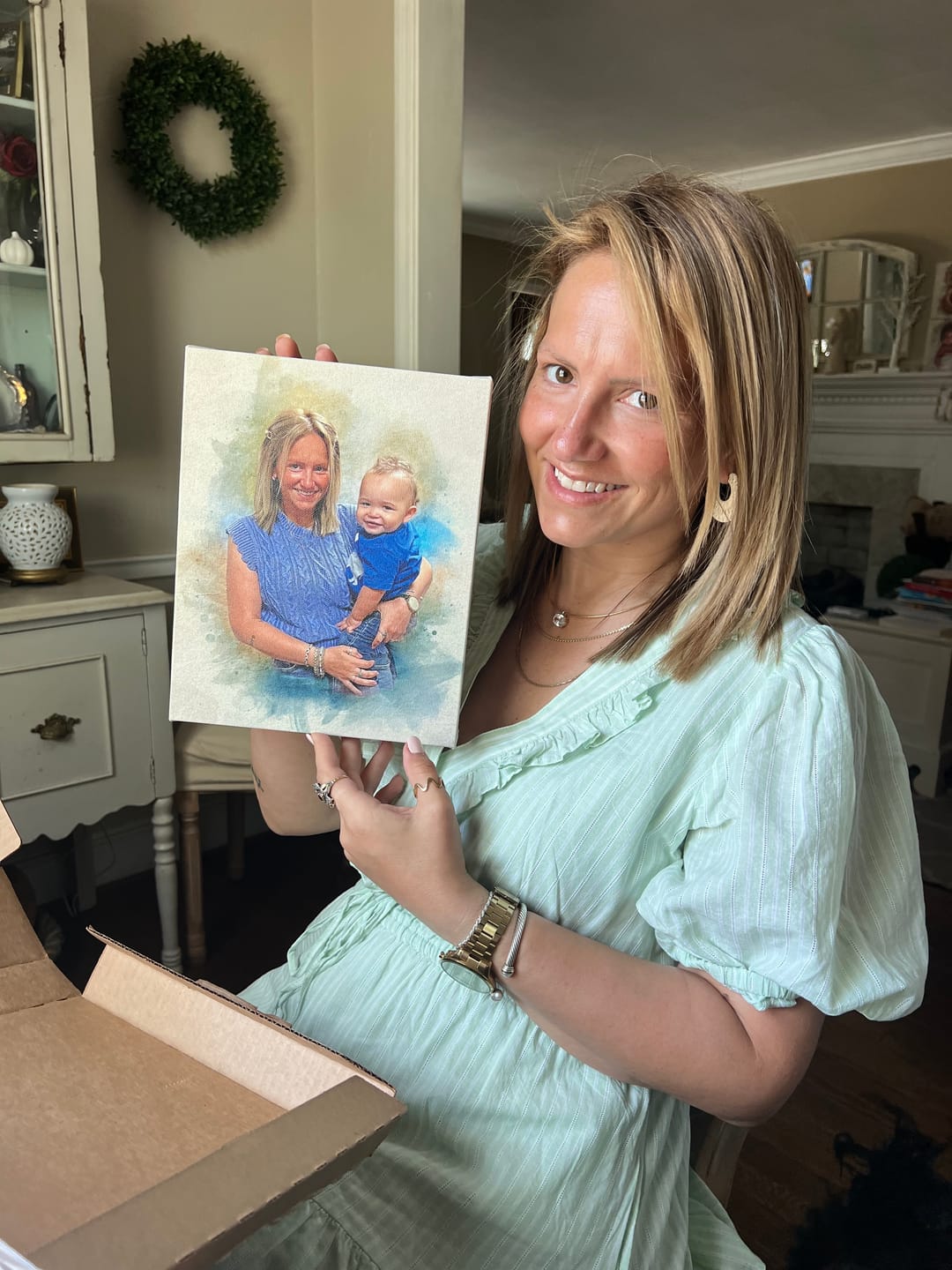 Customer photo review of Personalized photo Painting