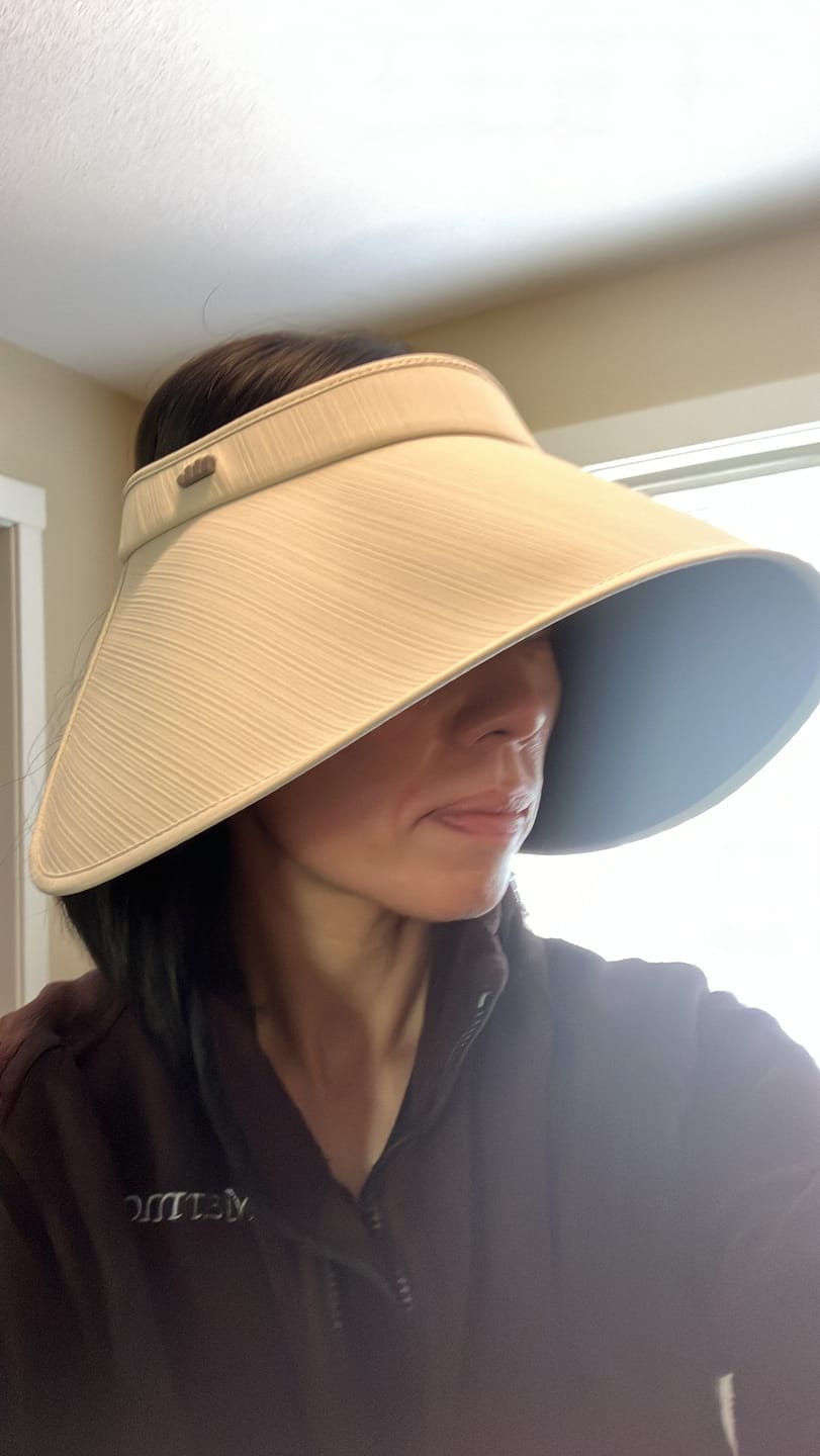 Customer photo review of Women's Ultra Wide Brim Bonnet-Style Visor UPF100+ BM563