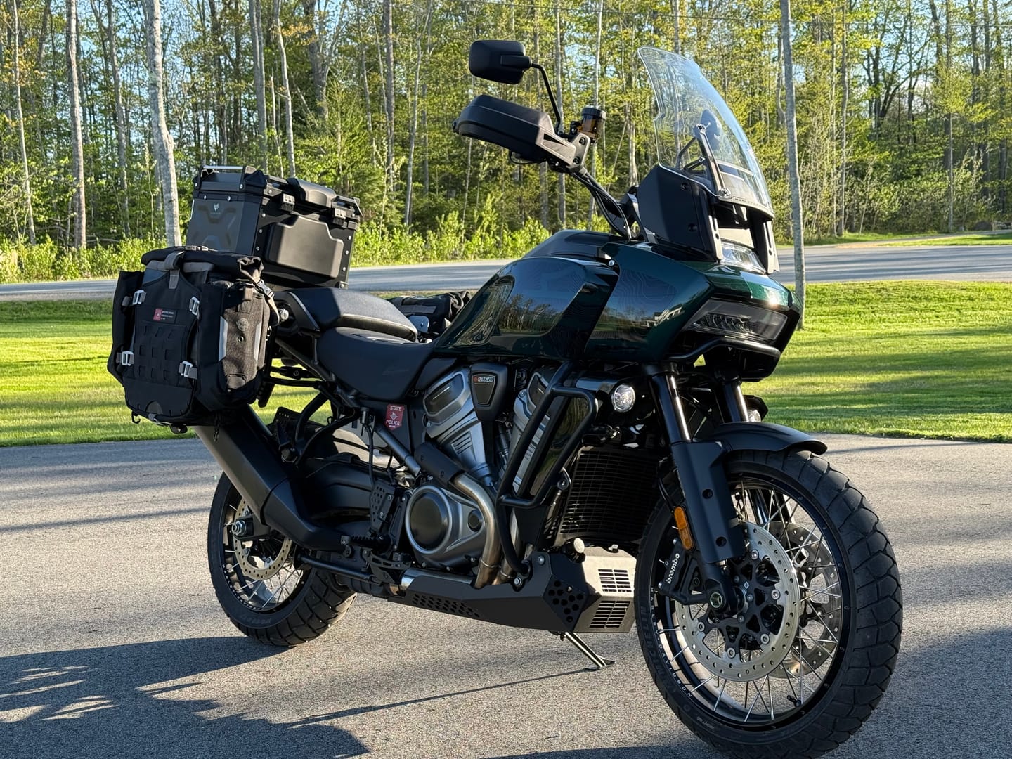 Customer photo review of 40L - Apex Medium ADV Touring Panniers for Harley Pan America RA1250/S
