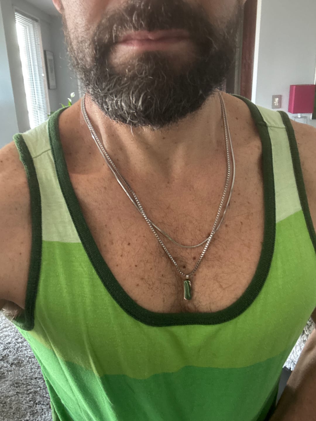 Customer photo review of Minimal Pendant Necklace Duo
