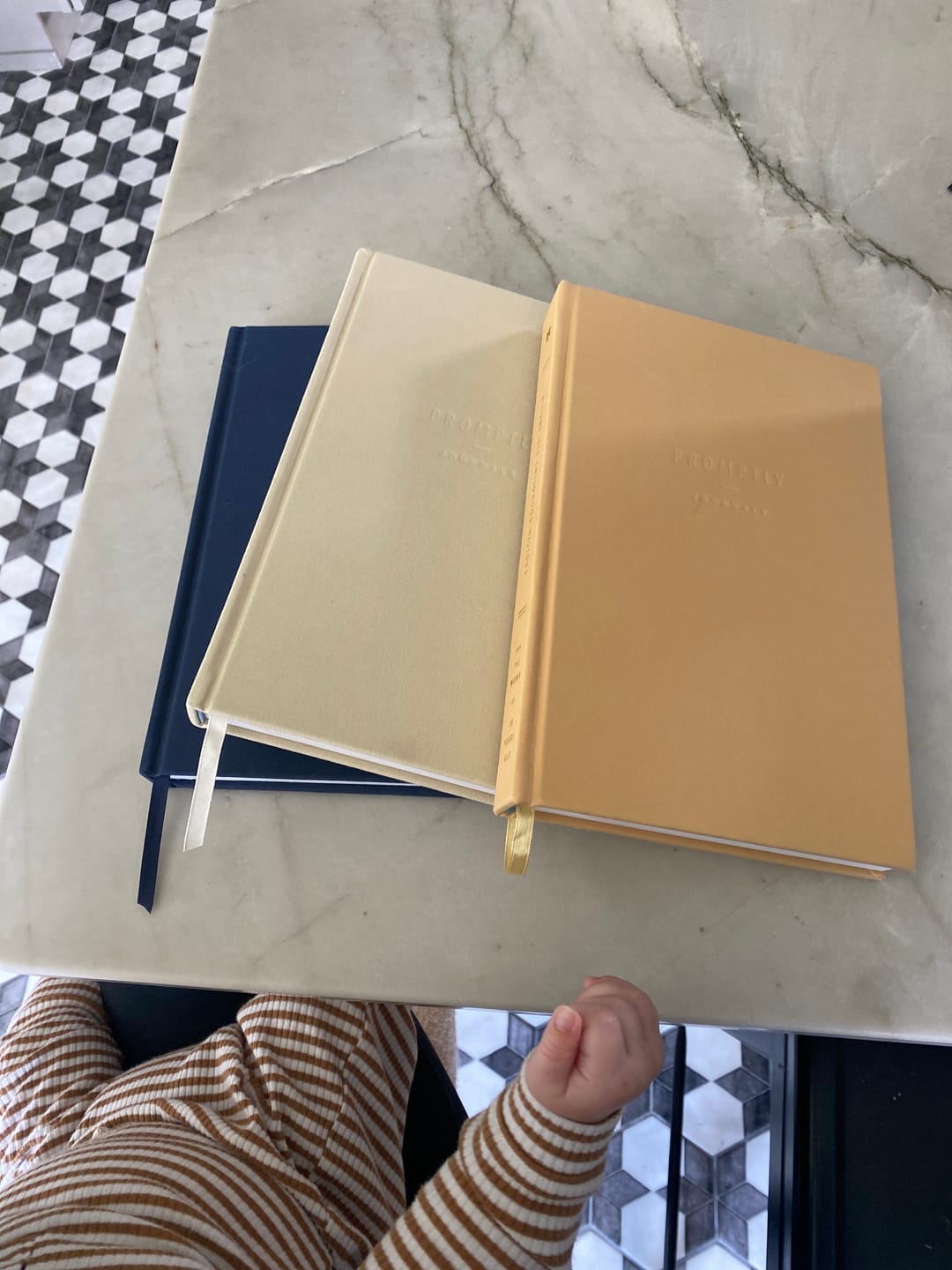 Customer photo review of A Complete Childhood History: From Pregnancy to 18 Years Old (Navy Blue, Linen)