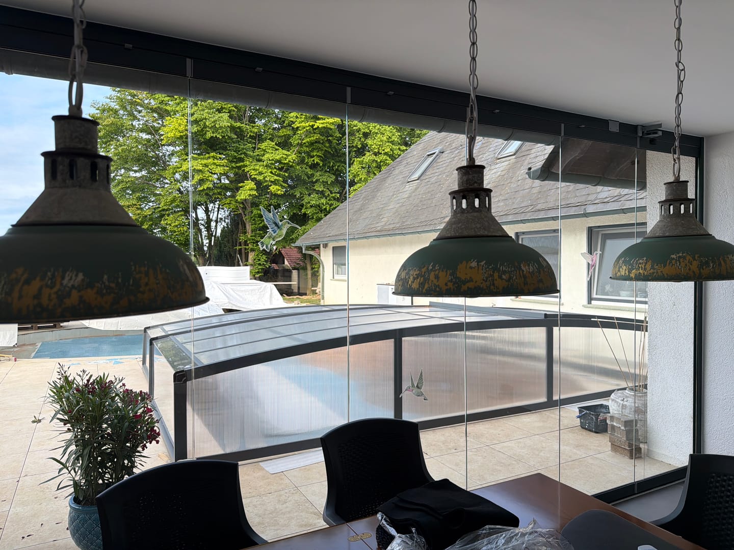 Customer photo review of Vintage Industrial Bowl Pendant Light | Antique Teal & Brass | Farmhouse Style