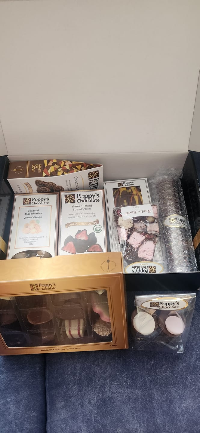 Customer photo review of The Chocolate Connoisseurs Hamper