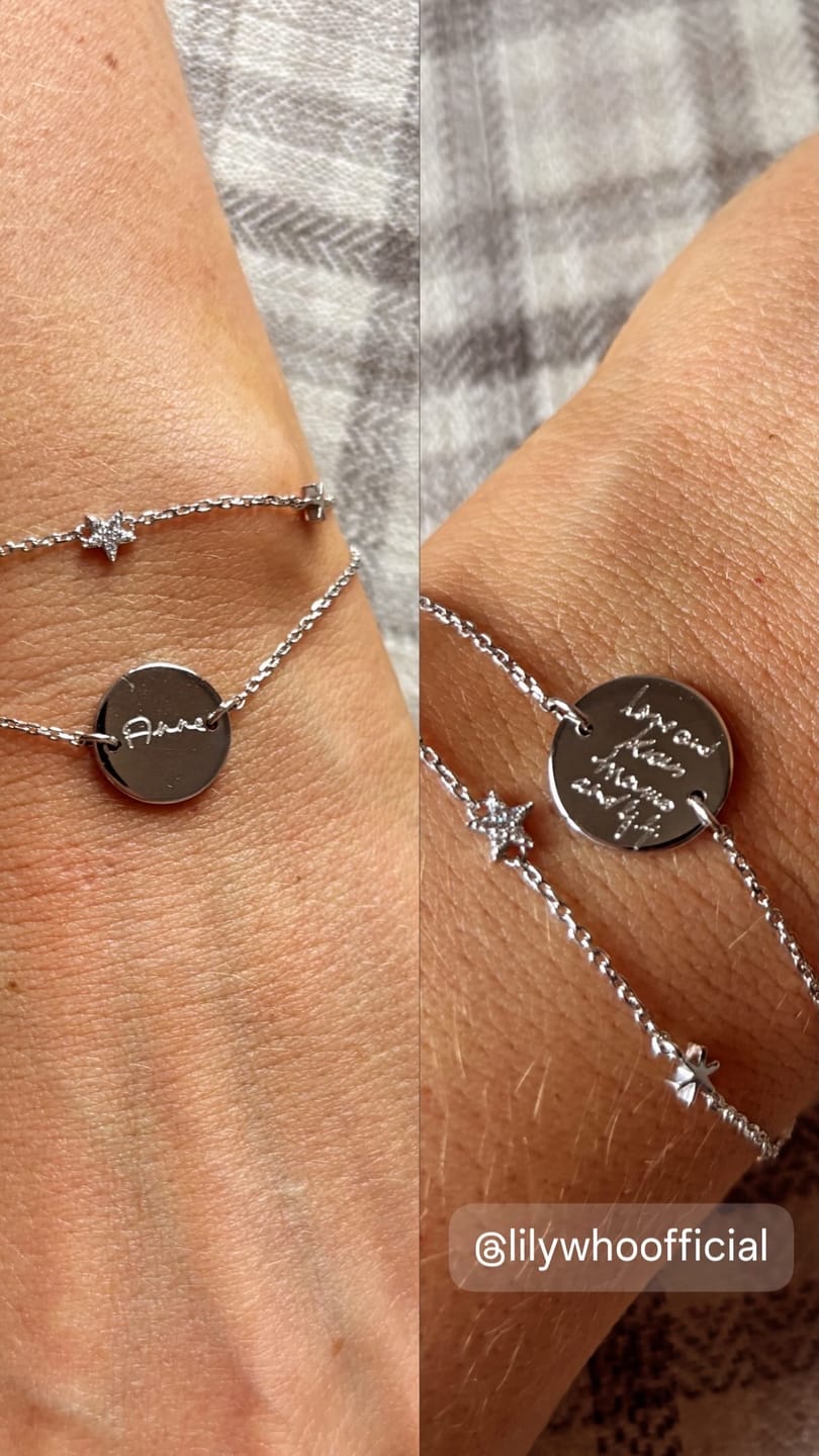 Customer photo review of Silver Round Disc Bracelet