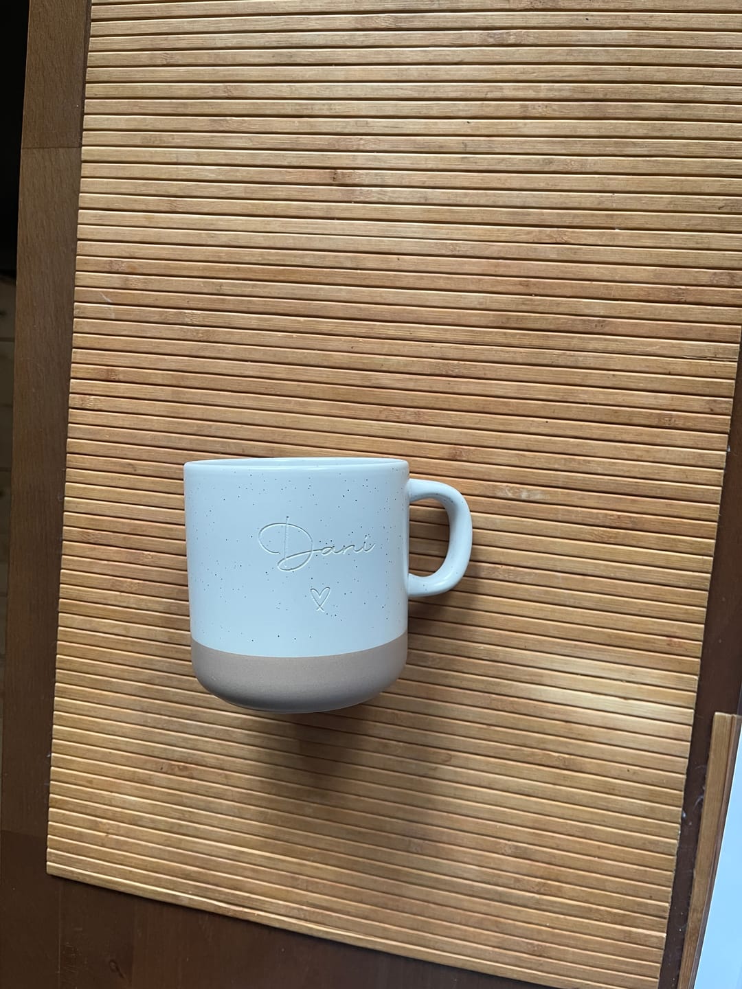 Customer photo review of Meine Tasse - Personalisierte Steingut Tasse mit edler Gravur