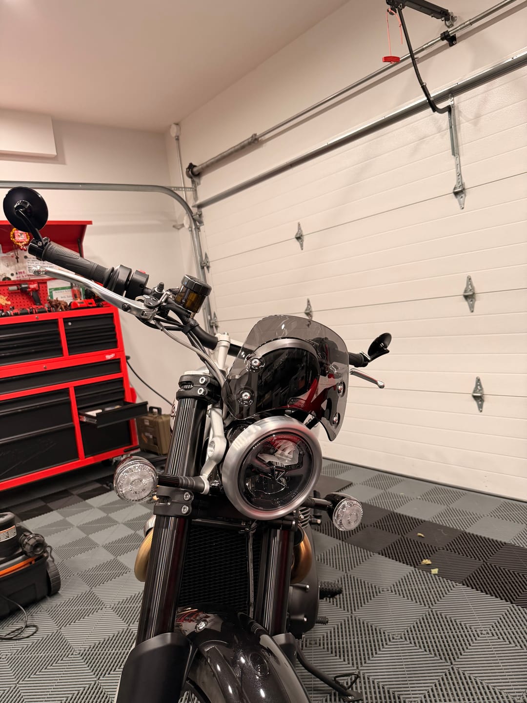 Customer photo review of Brogue Moto 3" Convex Classic Bar-End Mirror – Fits 1" & 7/8" Handlebars
