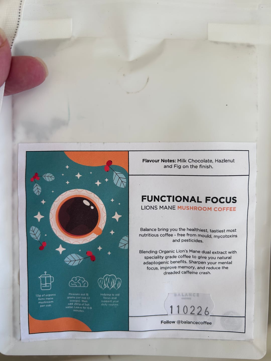Customer photo review of Lion's Mane Coffee