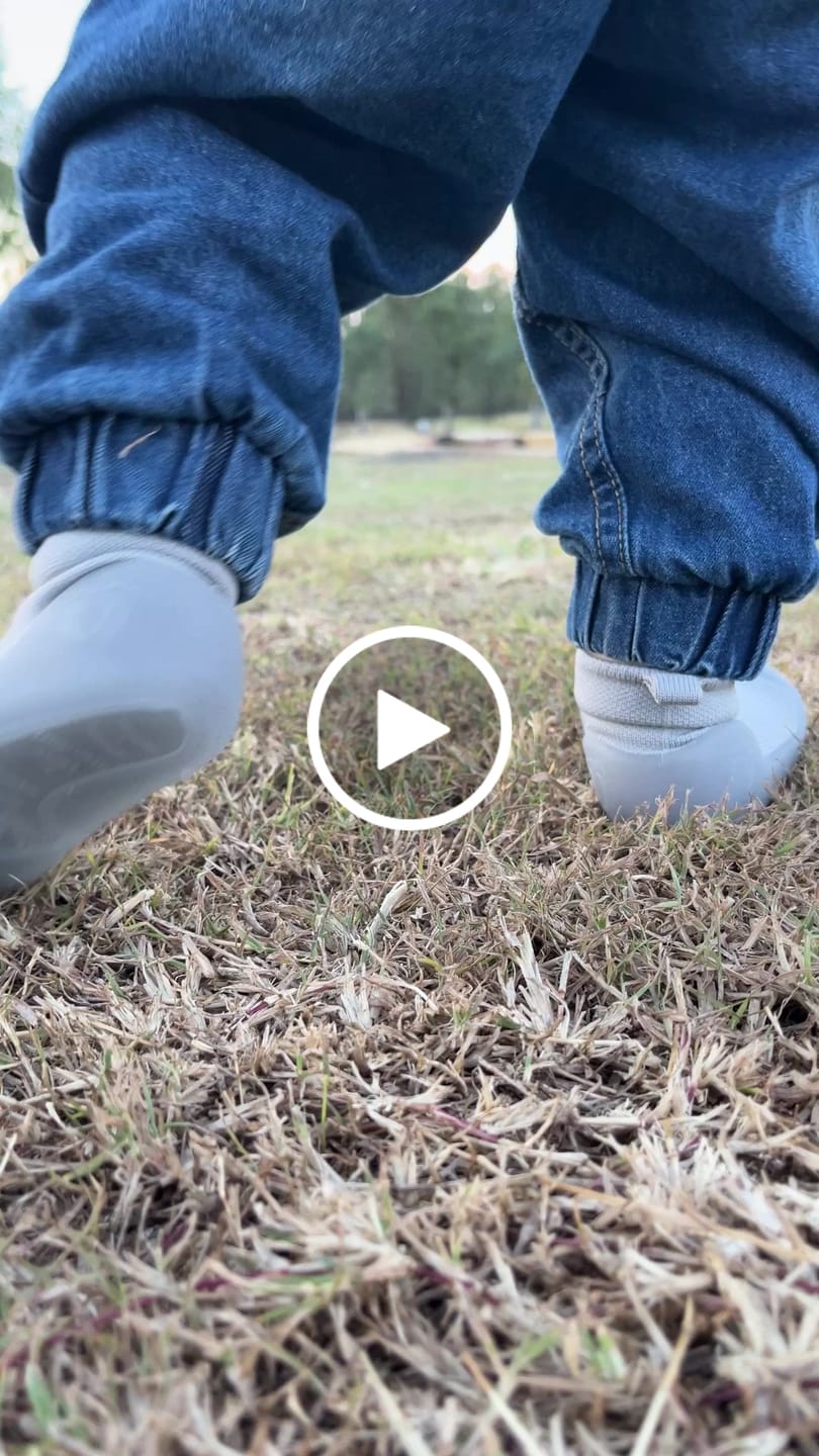 Customer video review of Ash Grey Sole Pre-walker Baby Sole Sox