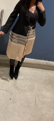 Customer photo review of "Uzuri" Black On Natural Blazer