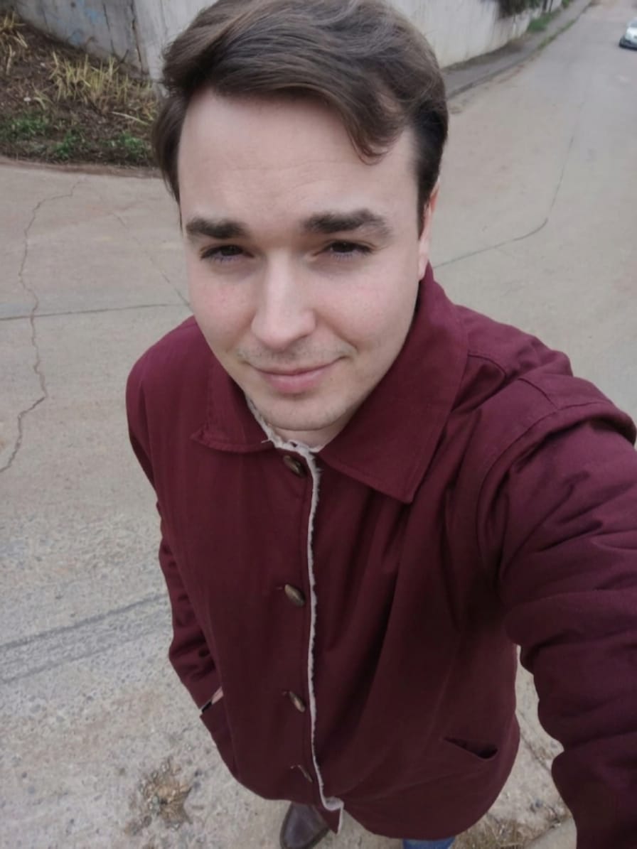 Customer photo review of Abrigo Hombre London Burgundy