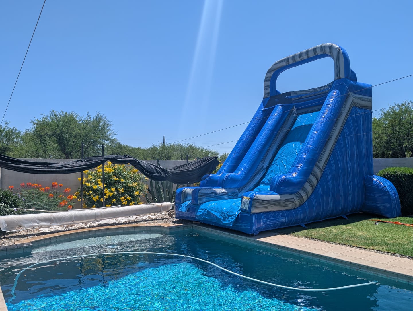 Customer photo review of Commercial Blow Up Water Slides, Inflatable Water Slide For Swimming Pool