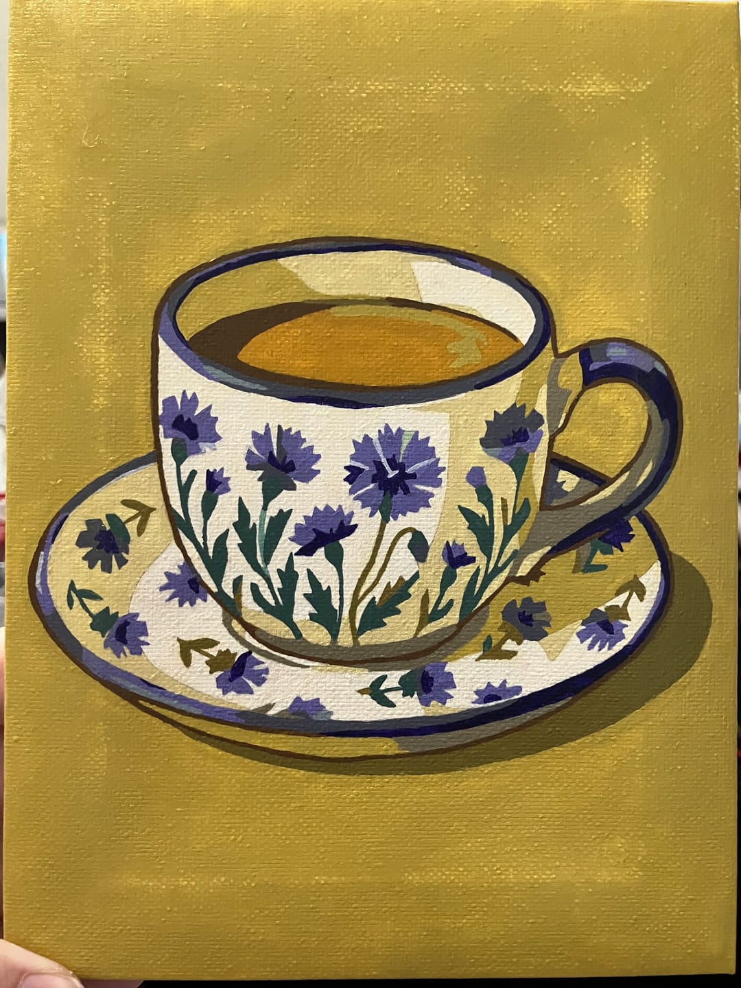 Customer photo review of 6 Mini Paintings - Blooming Teacups Set