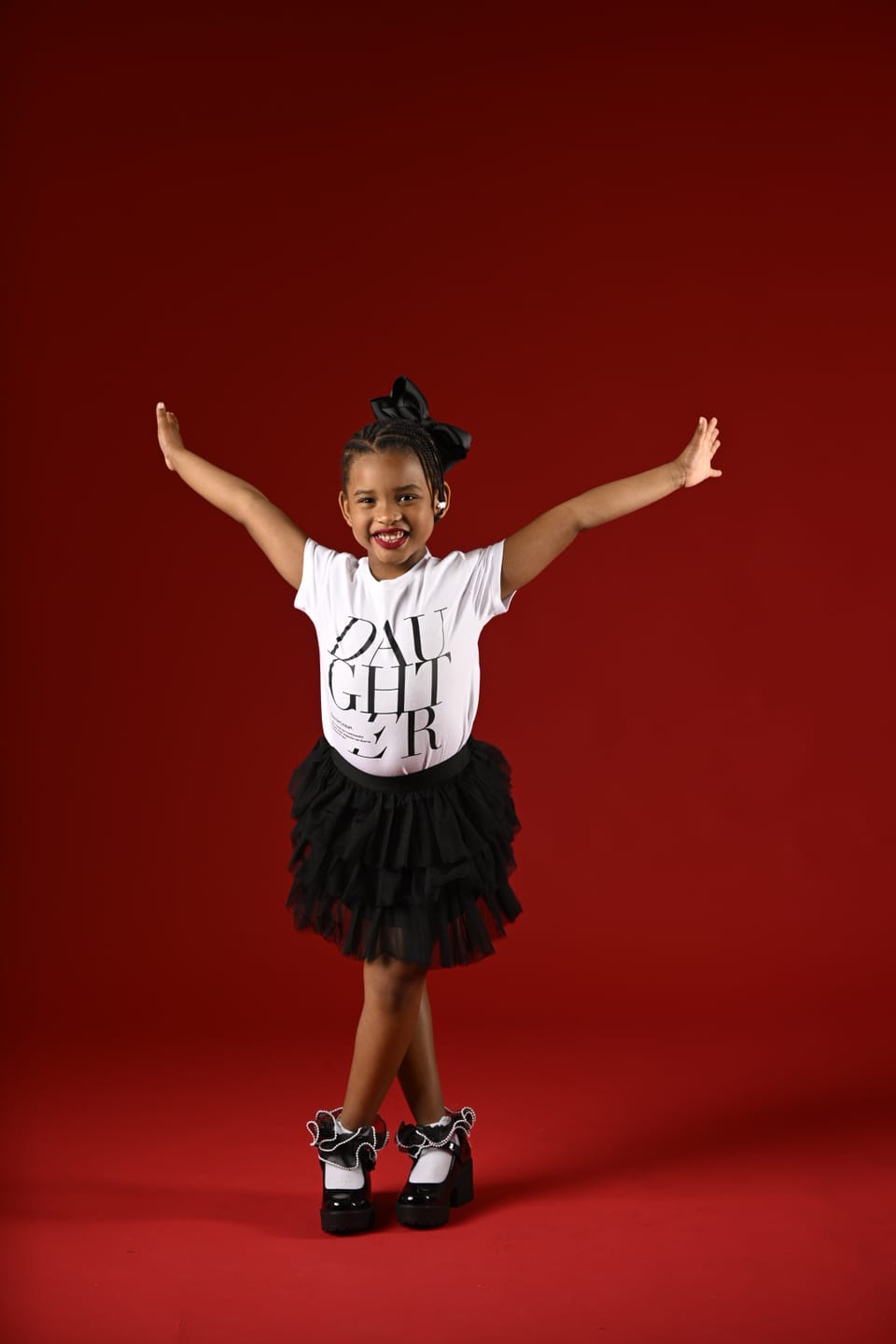 Customer photo review of Daughter Logo Remix T-shirt (Kids)