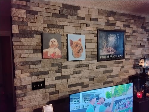Customer photo review of Custom Oil Paint Pet Portrait