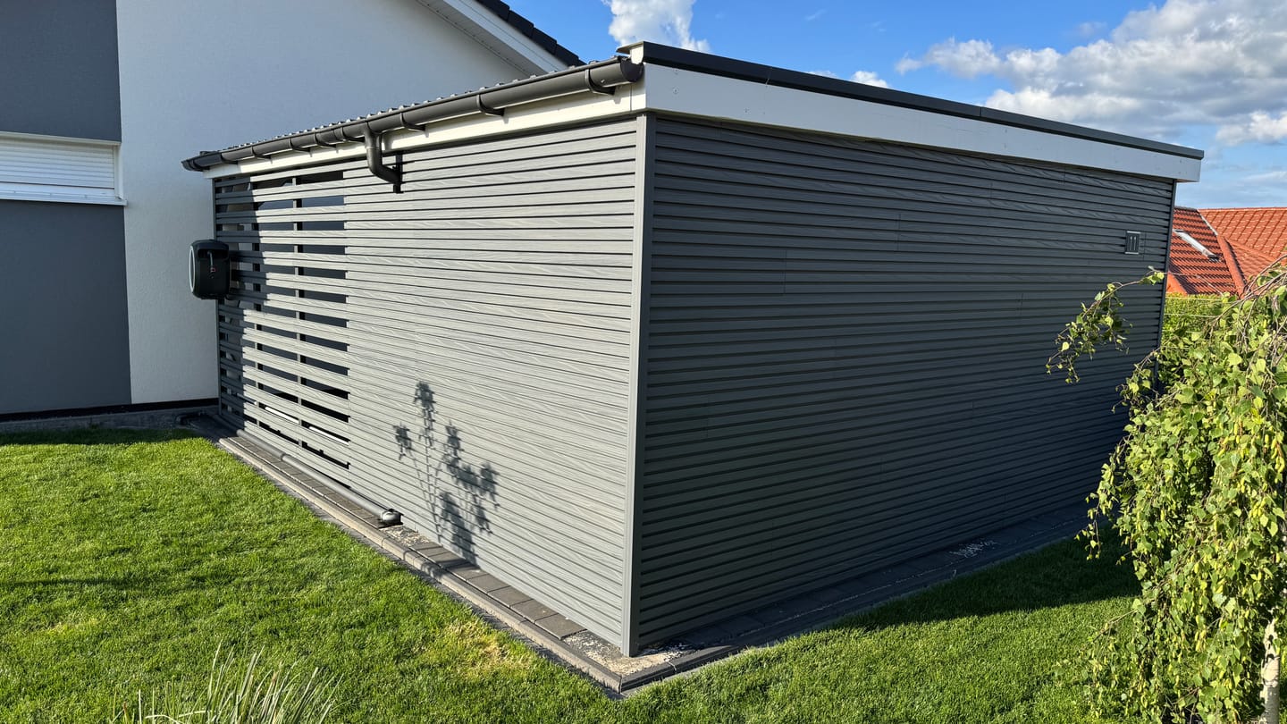 Customer photo review of Fassadenverkleidung Steingrau 290CM | Garten | 3D Holzmaserung