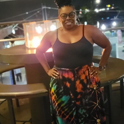 Customer photo review of "Rangi" Tye Die Oversized Pants