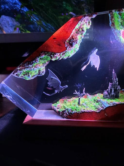 Customer photo review of Dragon Resin Lamp Magical Room Glow