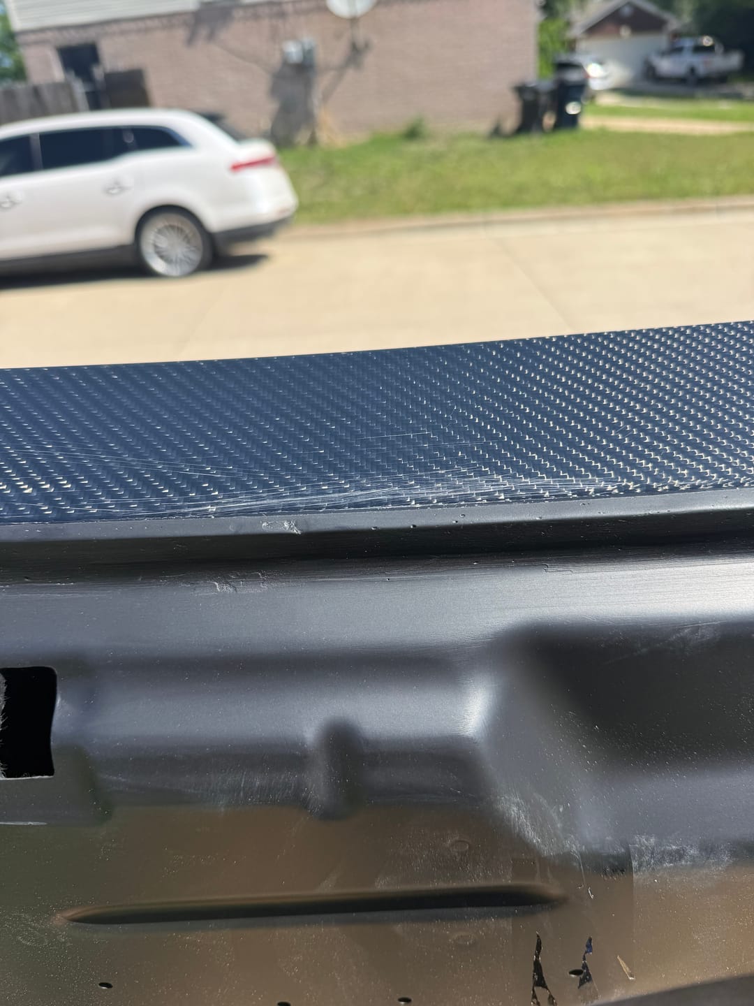 Customer photo review of 2018-2023 Ford Mustang GT500/Mach1 Combo Double Sided Full Carbon Fiber Track Package Front Bumper Conversion