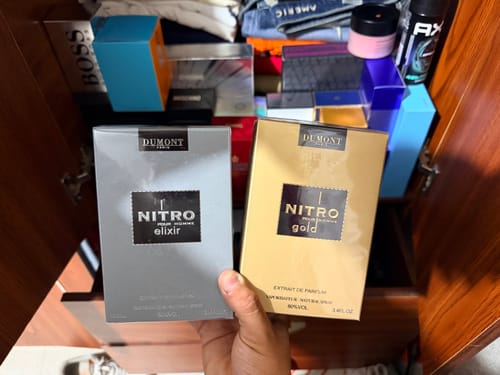 Reseña con foto de un cliente sobre Perfume Dumont Nitro Elixir POUR HOMME 100 ml EDP