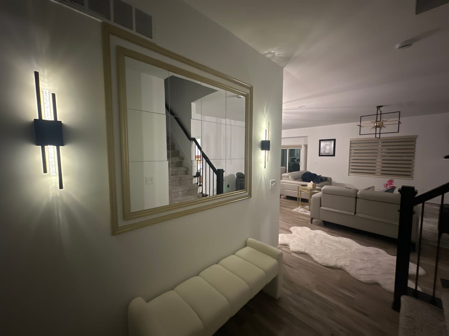 Customer photo review of Ambio Wireless Sconce • Black / Gold