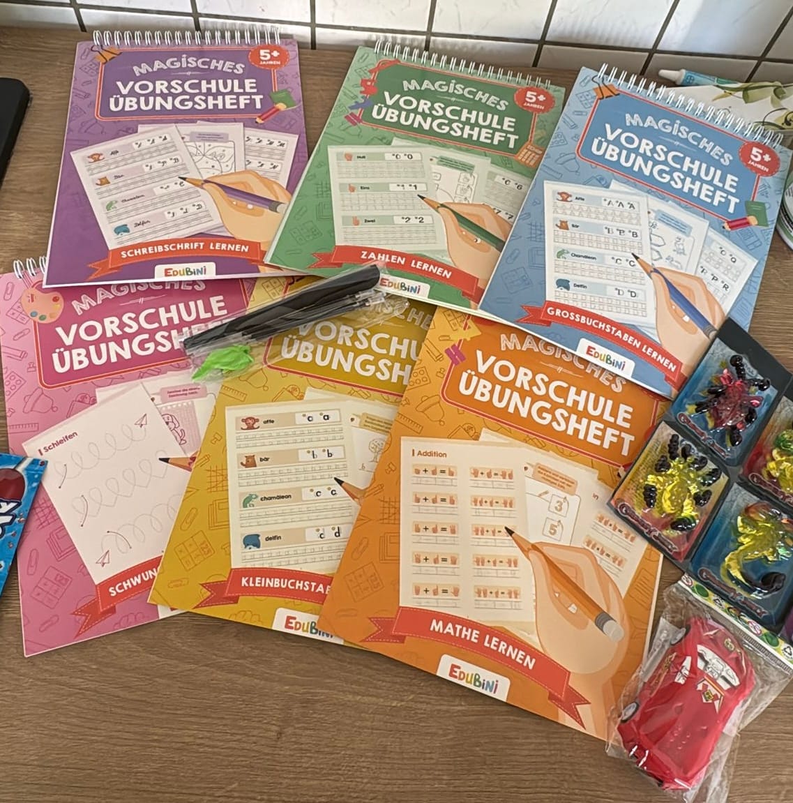Customer photo review of Edubini Magische Übungshefte® (Geschenk-Starterset)