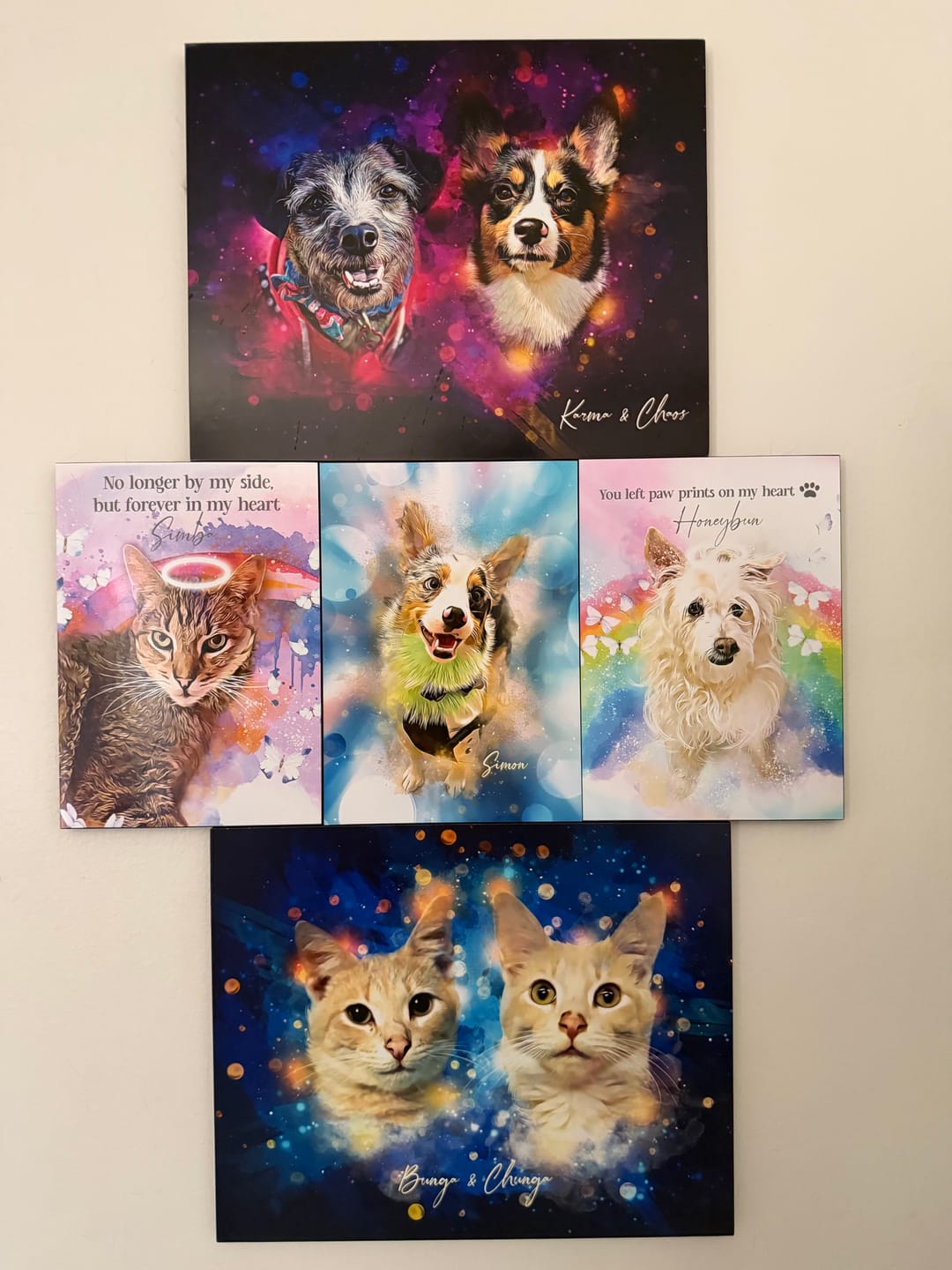 Customer photo review of Custom Pet Portrait - Astral Garden (AG)