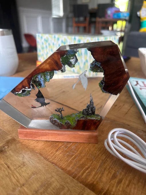 Customer photo review of Dragon Resin Lamp Magical Room Glow