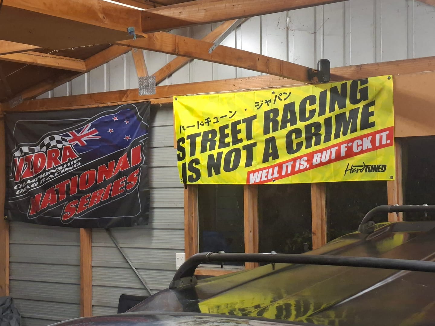 Customer photo review of Street Racing Garage Flag