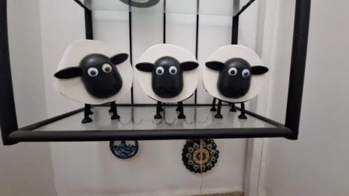 Customer photo review of Sheep Toilet Roll Holder