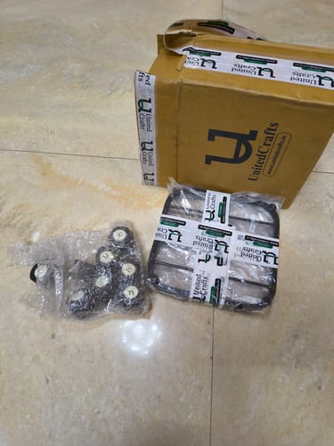 Customer photo review of United Crafts Rozy Wheel Pot Stands for Planters