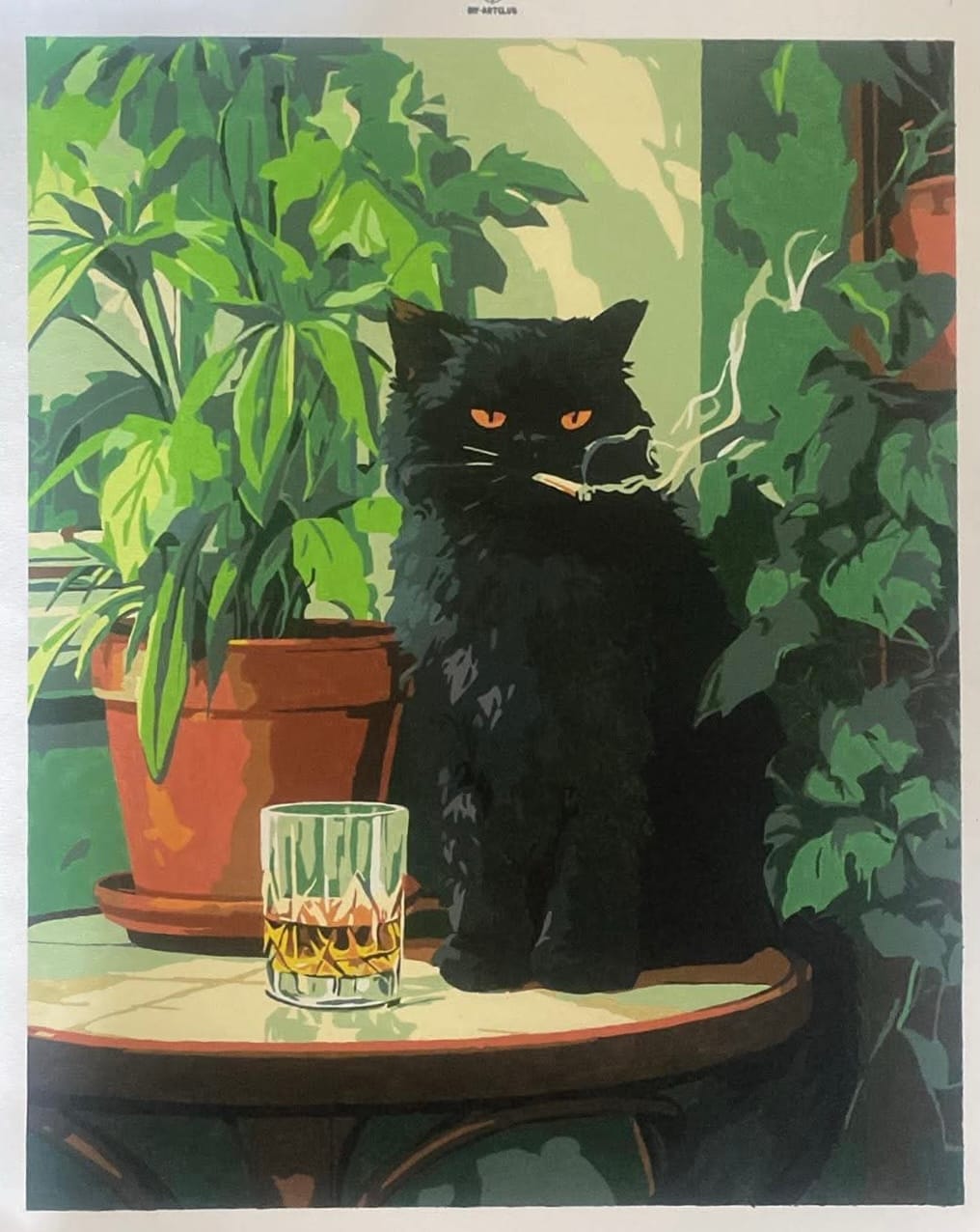 Customer photo review of Grumpy cat | Paint by Number