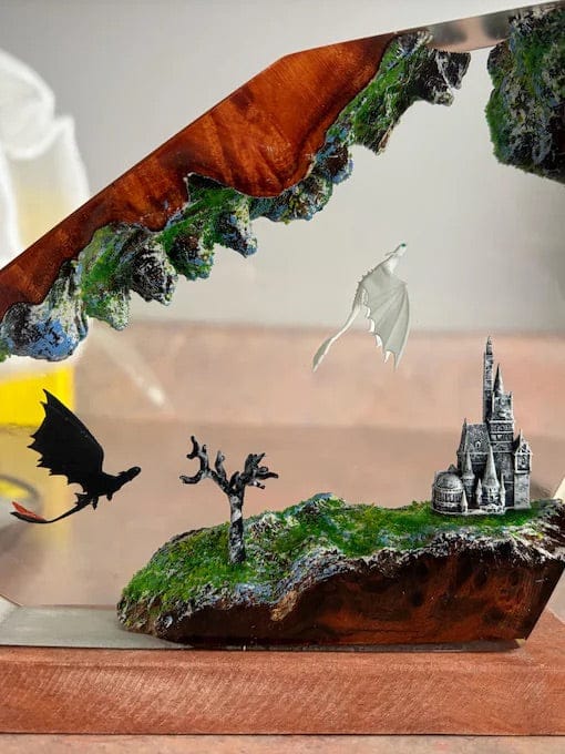 Customer photo review of Dragon Resin Lamp Magical Room Glow