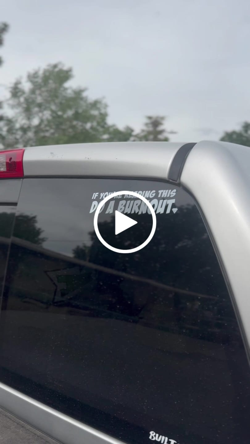 Customer video review of BURNOUT DECAL