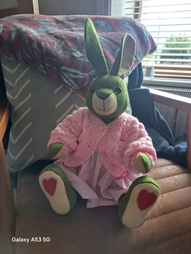Customer photo review of Memory Bunny PDF Pattern