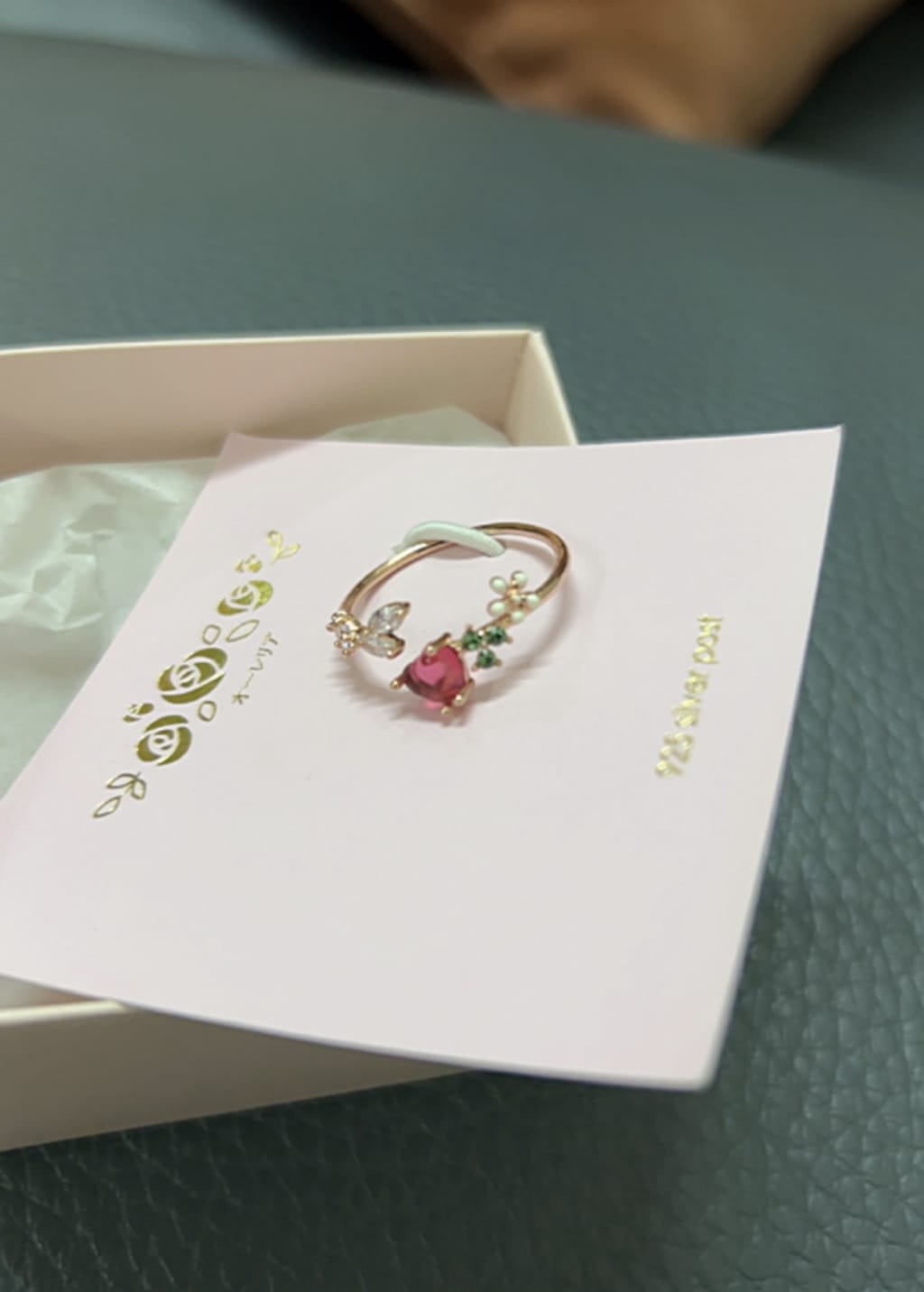 Customer photo review of Ruby Bellflower Ring
