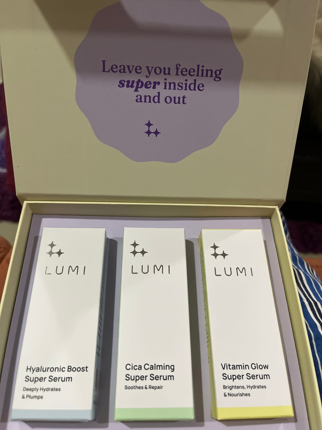 Customer photo review of Super Serum Trio