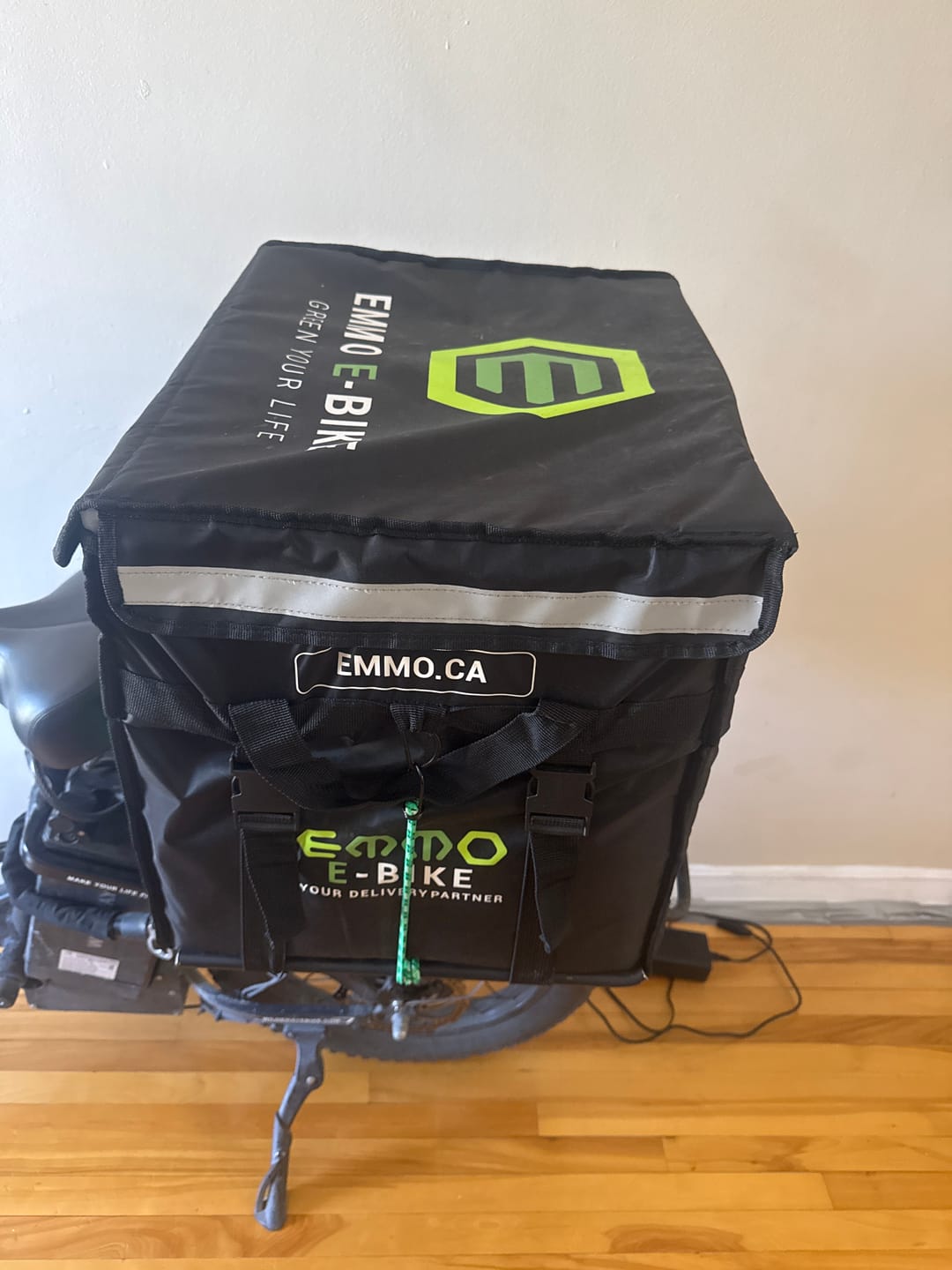 Customer photo review of EMMO Delivery Bag + Rack combo