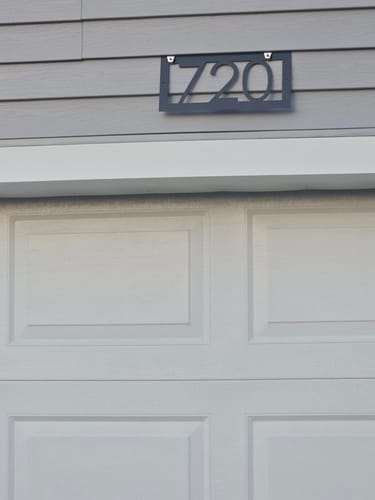 Customer photo review of Modern Address Sign | Metal Address Sign | Address Plaque | Vintage address sign | Number Sign | Outdoor Sign | House Number Sign |